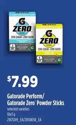 Independent Grocer GATORADE PERFORM/ GATORADE ZERO POWDER STICKS offer