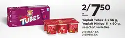 Independent Grocer YOPLAIT TUBES 8 X 56 G, YOPLAIT MINIGO 6 X 60 G offer