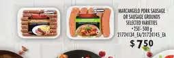 Independent Grocer MARCANGELO PORK SAUSAGE OR SAUSAGE GROUNDS offer
