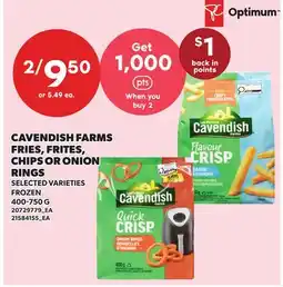 Independent Grocer CAVENDISH FARMS FRIES, FRITES, CHIPS OR ONION RINGS offer