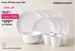 Linen Chest Gordon Ramsay Maze Dinnerware Set offer