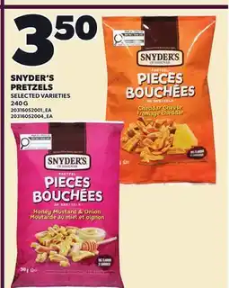 Independent Grocer SNYDER'S PRETZELS offer