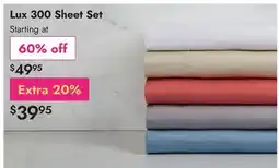 Linen Chest Lux 300 Sheet Set offer