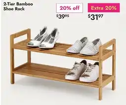 Linen Chest 2-Tier Bamboo Shoe Rack offer
