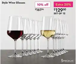 Linen Chest Style Wine Glasses offer