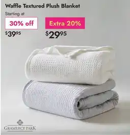 Linen Chest Waffle Textured Plush Blanket offer