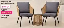 Linen Chest Bria Bistro Set with Seat Cushions offer