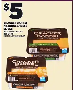 Independent Grocer CRACKER BARREL NATURAL CHEESE SLICES offer