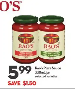 Longo's Rao's Pizza Sauce offer