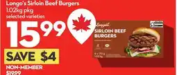 Longo's Longo's Sirloin Beef Burgers offer