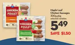 Longo's Maple Leaf Chicken Sausages offer