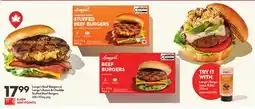 Longo's Beef Burgers or Bacon & Cheddar Stuffed Beef Burgers offer