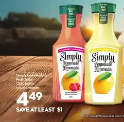 Longo's Simply Lemonade or Fruit Juice offer