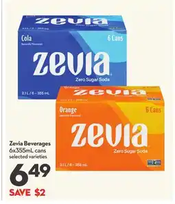 Longo's Zevia Beverages offer