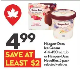 Longo's Häagen-Dazs Ice Cream or Novelties offer