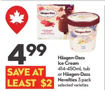 Longo's Häagen-Dazs Ice Cream or Novelties offer