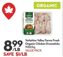 Longo's Yorkshire Valley Farms Fresh Organic Chicken Drumsticks offer
