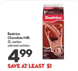 Longo's Beatrice Chocolate Milk offer