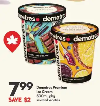 Longo's Demetres Premium Ice Cream offer