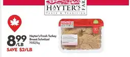 Longo's Hayter's Fresh Turkey Breast Schnitzel offer