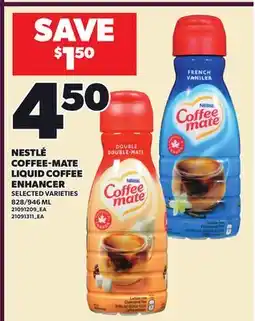 Loblaws NESTLÉ COFFEE-MATE LIQUID COFFEE ENHANCER, 828/946 ML offer