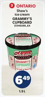 Loblaws SHAW'S ICE CREAM GRAMMY'S CUPBOARD offer