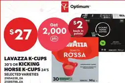 Loblaws LAVAZZA K-CUPS 30'S OR KICKING HORSE K-CUPS 24'S offer