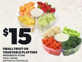Loblaws SMALL FRUIT OR VEGETABLE PLATTERS, 741 G-1.02 KG offer
