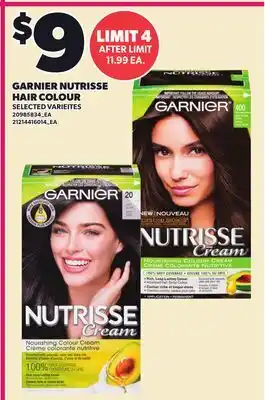 Loblaws GARNIER NUTRISSE HAIR COLOUR offer