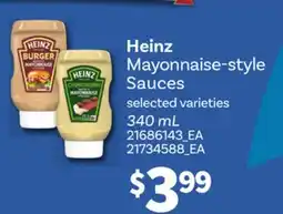 Loblaws HEINZ MAYONNAISE-STYLE SAUCES offer