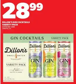 Loblaws DILLON'S GIN COCKTAILS VARIETY PACK, 12X355 ML CANS offer