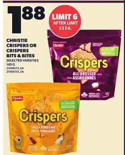 Loblaws CHRISTIE CRISPERS OR CRISPERS BITS & BITES offer