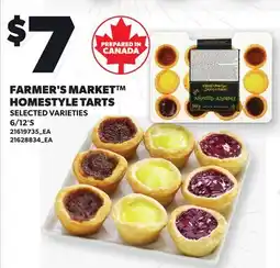 Loblaws FARMER'S MARKET HOMESTYLE TARTS, 6/12'S offer