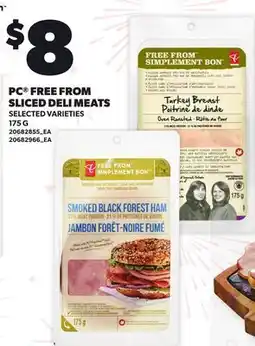 Loblaws PC FREE FROM SLICED DELI MEATS offer