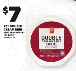 Loblaws PC DOUBLE CREAM BRIE offer
