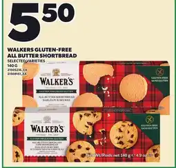 Loblaws WALKERS GLUTEN-FREE ALL BUTTER SHORTBREAD offer