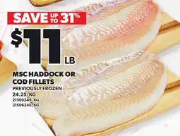 Loblaws MSC HADDON OR COD FILLETS offer