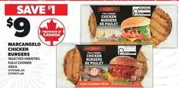 Loblaws MARCANGELO CHICKEN BURGERS offer
