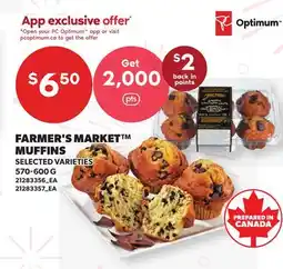 Loblaws FARMER'S MARKET MUFFINS offer