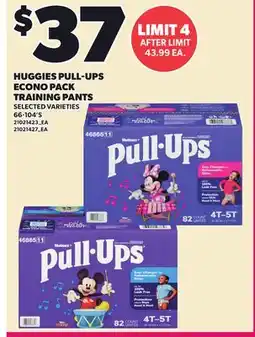 Loblaws HUGGIES PULL-UPS ECONOMY PACK TRAINING PANTS, 66-104'S offer