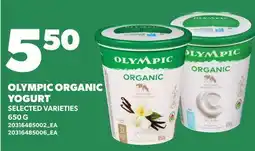 Loblaws OLYMPIC ORGANIC YOGURT offer