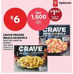 Loblaws CRAVE FROZEN MEALS OR BOWLS offer