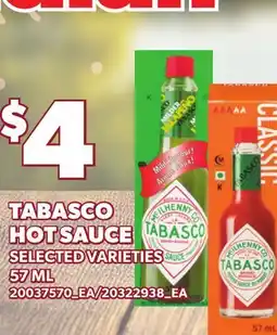 Loblaws TABASCO HOT SAUCE offer