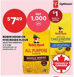 Loblaws ROBIN HOOD OR FIVE ROSES FLOUR offer