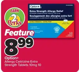 PharmaChoice Option+ Allergy Cetirizine Extra Strength Tablets 10mg 10 offer