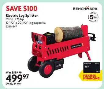 Home Hardware Electric Log Splitter offer