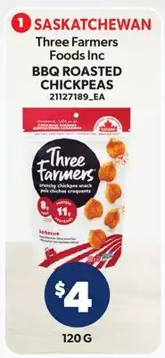 Loblaws THREE FARMERS FOODS INC BBQ ROASTED CHICKPEAS offer