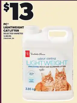 Loblaws PC LIGHTWEIGHT CAT LITTER offer