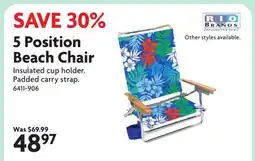 Home Hardware 5 Position Beach Chair offer