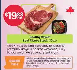 Healthy Planet Healthy Planet Beef Ribeye Steak offer